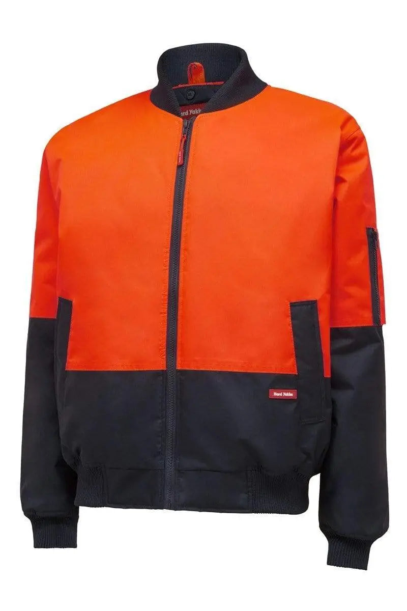 Hard Yakka Hi Vis Two Tone Jacket Y06670 Work Wear Hard Yakka Orange/Navy (ONA) S